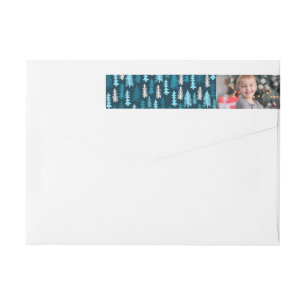 Festive Forest Holiday Photo Wrap Around Label