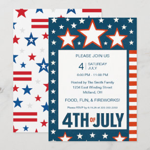 Festive Fourth of July Party Invitation