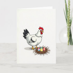 Festive Fowl And Eggs Spring Card