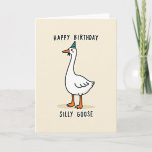 Festive Fowl Party Hat Card