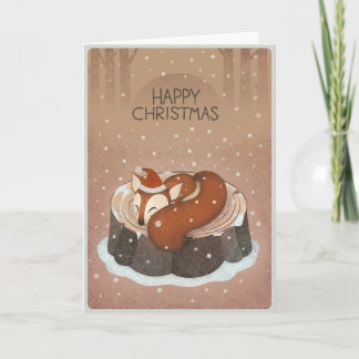 Festive Fox. Deep and Snowy Wood Christmas. Card
