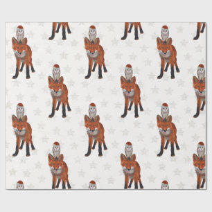 FESTIVE FOX & OWL Wrapping Paper