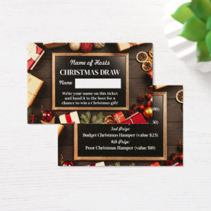Festive Frame, Christmas Party Raffle Tickets