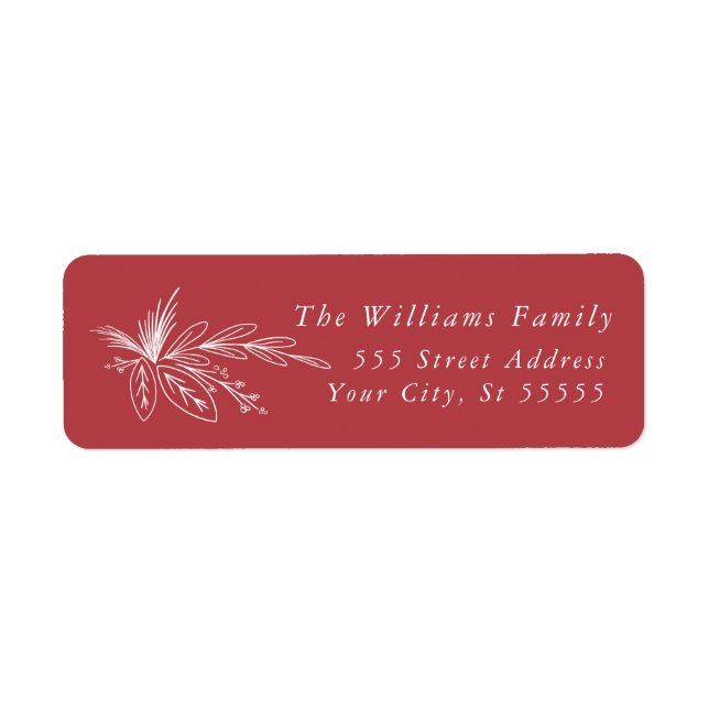 Festive Frame, Return address labels (Front)