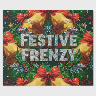 Festive Frenzy Maximalist Holiday Wrapping Paper