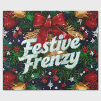 Festive Frenzy Maximalist Holiday Wrapping Paper