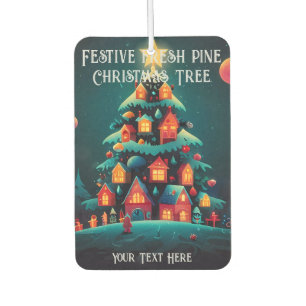 Festive fresh pine scented Christmas Tree Car Air Freshener