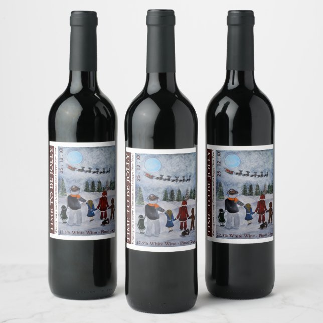 Festive Friends Christmas Wine Label (Bottles)