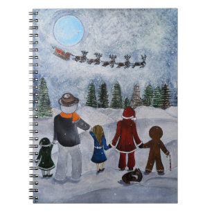 Festive Friends Painting by Alfred Fox Notebook