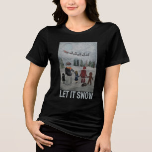 Festive Friends Painting by Alfred Fox Tri-Blend Shirt