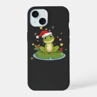 Festive Frog Joy - Cute Christmas Frog on Lily Pad