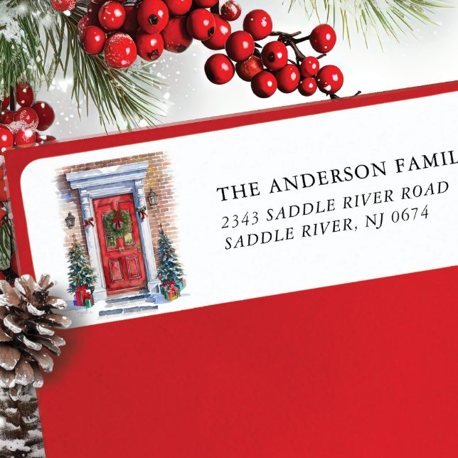 Festive Front Door Return Address Label (Creator Uploaded)