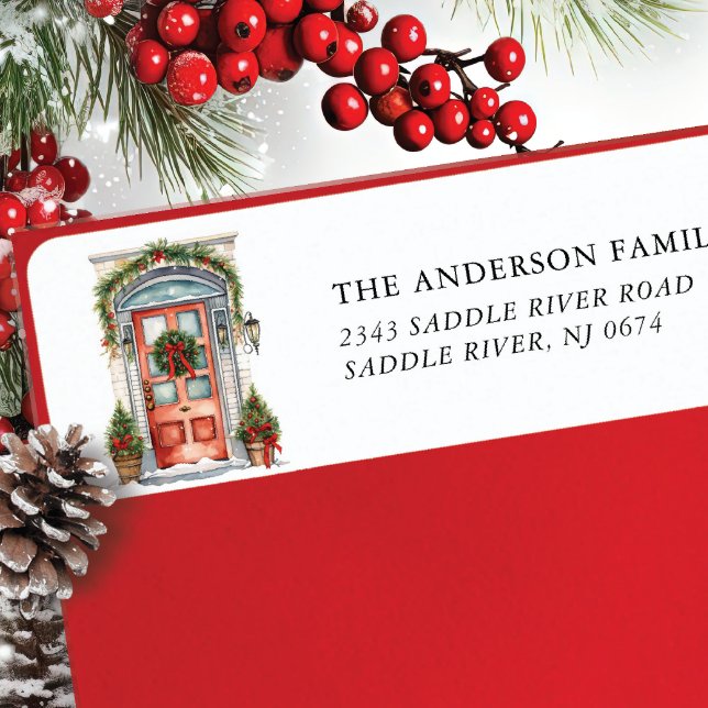 Festive Front Door Return Address Label (Creator Uploaded)