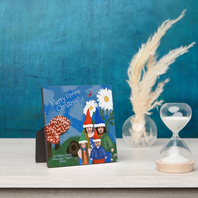 Festive Fun Add Photo Become A Gnome Family Plaque (Insitu)
