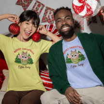 Festive Fun: Beige & Green Cute Christmas