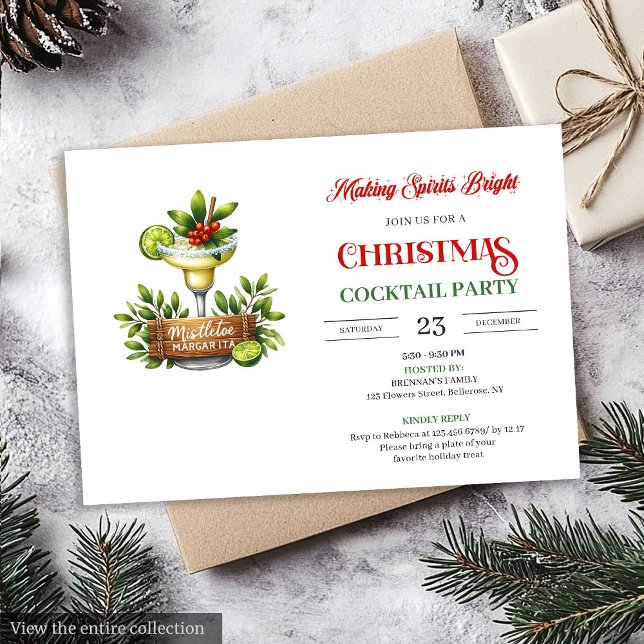 Festive fun Christmas cocktails party invitation (Festive fun Christmas cocktails party invitation

)