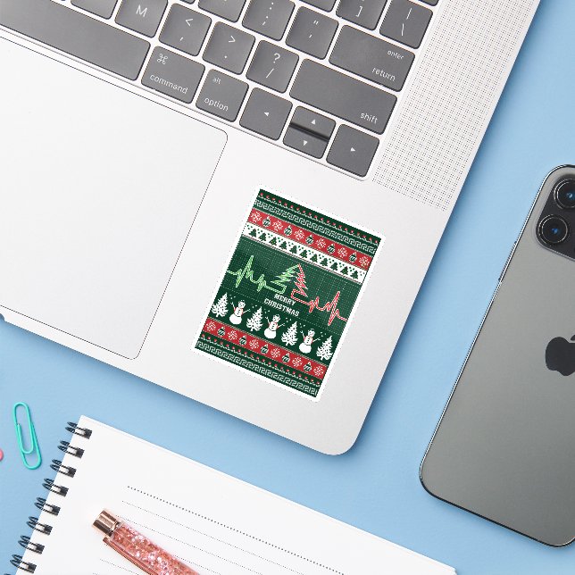 Festive Fun & Heart Bit Pine Tree (Laptop w/ iPhone)