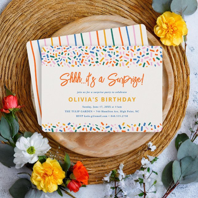 Festive Fun Surprise Birthday Party Invitation (Creator Uploaded)