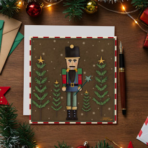 Festive Fun Traditional Nutcracker Christmas Holiday Card