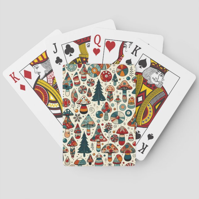 Festive Fungi Playing Cards (Back)
