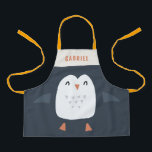 festive funny cute penguin personalised children's apron<br><div class="desc">festive funny cute penguin personalised children's design</div>