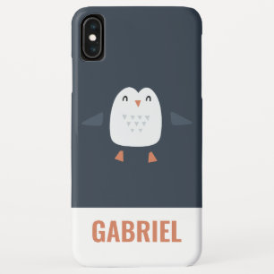 festive funny cute penguin personalised childrens iPhone XS max case