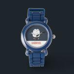 festive funny cute penguin personalised childrens watch<br><div class="desc">festive funny cute penguin personalised children's design</div>