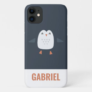 festive funny cute penguin personalized childrens iPhone 11 case