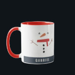 festive funny cute snowman personalised children's mug<br><div class="desc">festive funny cute snowman personalised children's design</div>