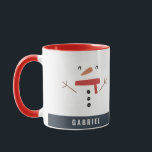 festive funny cute snowman personalised children's mug<br><div class="desc">festive funny cute snowman personalised children's design</div>
