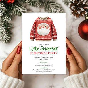 Festive Funny Ugly Sweater Holiday Party Card