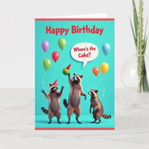 Festive Furry Birthday Card