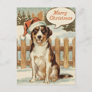 Festive Furry Friend: A Christmas Holiday Postcard