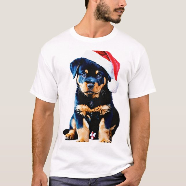 Festive & Furry: Santa Dog T-Shirt Collection (Front)
