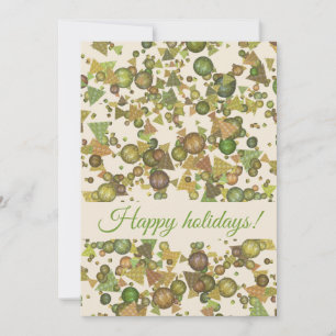 Festive Geometric Confetti Holiday Card