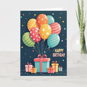 Festive Gift Box Birthday Card
