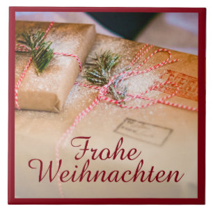 Festive gifts as Christmas motif Ceramic Tile