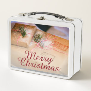 Festive gifts as Christmas motif Metal Lunch Box
