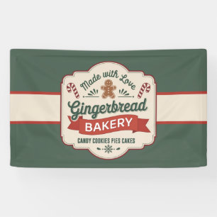 Festive Gingerbread bakery pies cakes cookie Banner