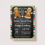Festive Gingerbread Christmas Gender Reveal Party Invitation<br><div class="desc">Celebrate in style with these trendy holiday gender reveal party invitations. The design is easy to personalise with your own wording and your guests will be thrilled when they receive these fabulous invites.</div>