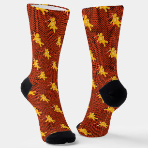 Festive Gingerbread Man on Cosy Knit Christmas Socks