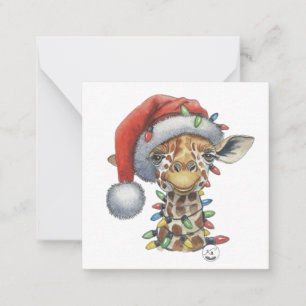 Festive Giraffe Flat Card