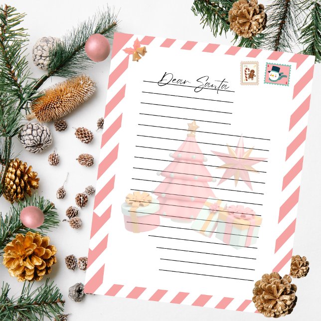 Festive Girls Christmas Wish List Letter to Santa  (Creator Uploaded)