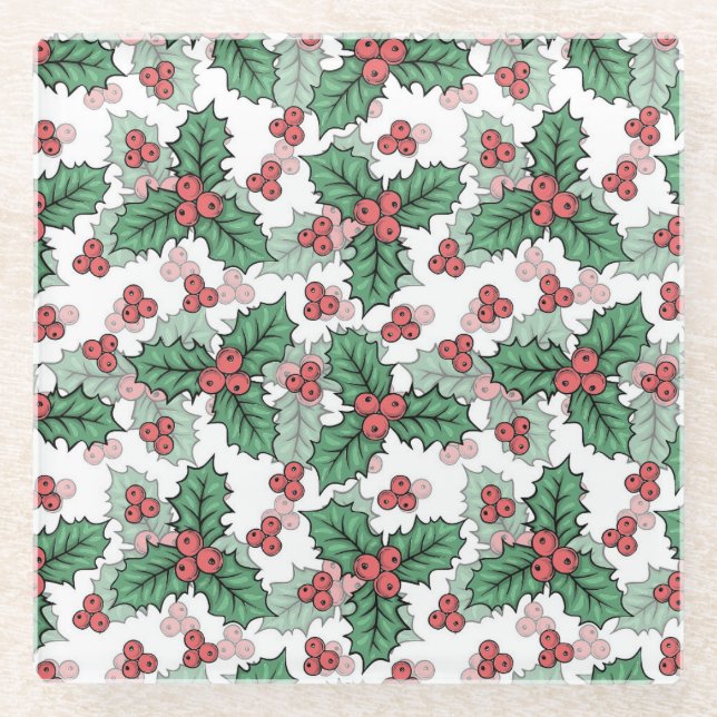 Festive  glass coaster (Front)