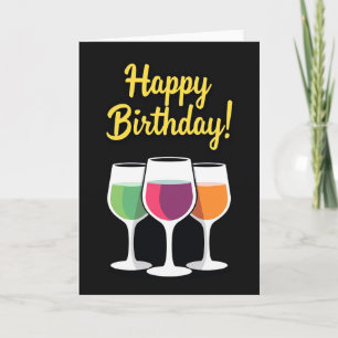 Festive Glasses Birthday Card