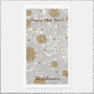 Festive Glitter Happy New Year Napkins