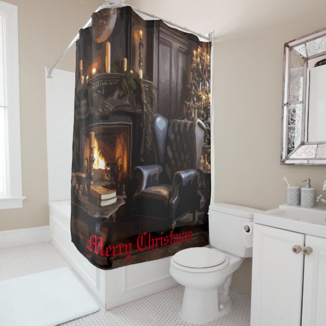 Festive Glow Shower Curtain (In Situ)