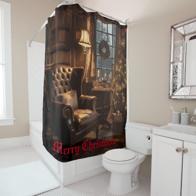Festive Glow Shower Curtain (In Situ)