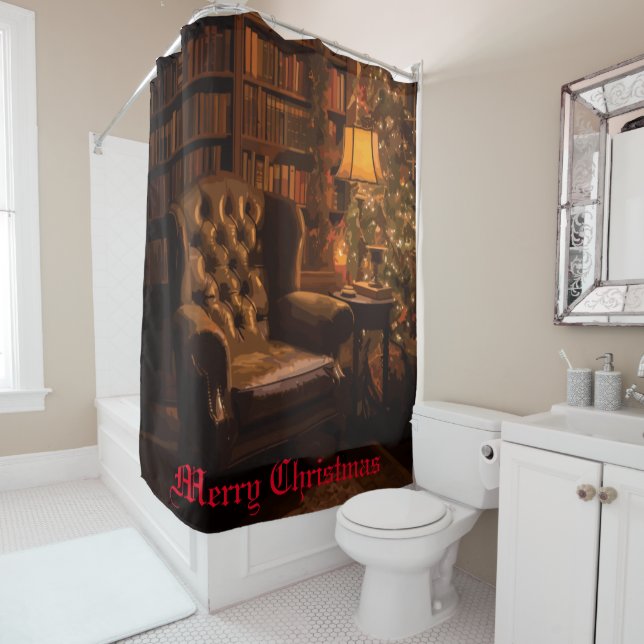 Festive Glow Shower Curtain (In Situ)