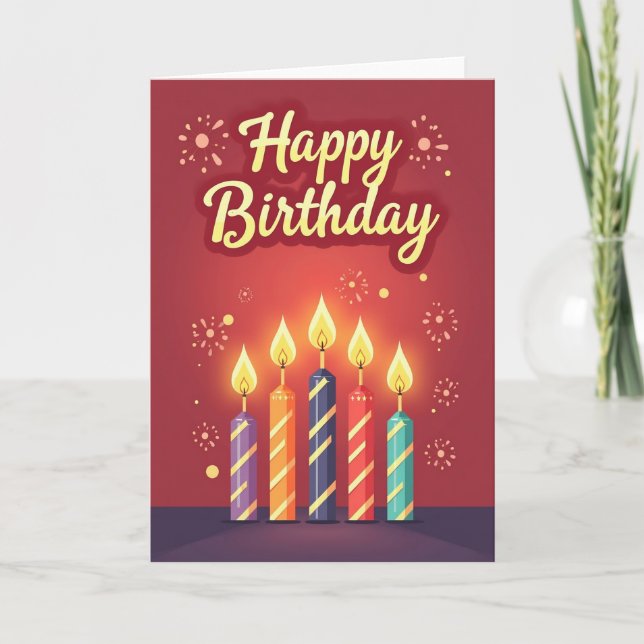 Festive Glowing Script Card (Front)